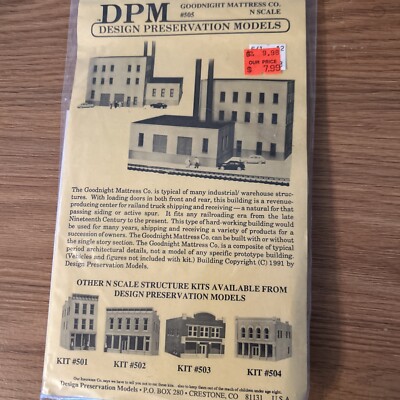 Design Preservation Models 505 N Scale Goodnight Mattress Co Kit Sealed