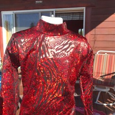 red Slinky western show shirt pleasure horsemanship leadline GIRL XS S M L XL