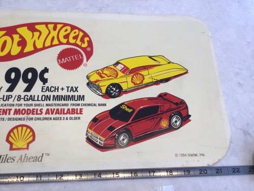 1994 HOT WHEELS SHELL GAS STATION 99 CENT W FILL UP STORE DIPLAY WITH ALL 4 CARS - Picture 3 of 6