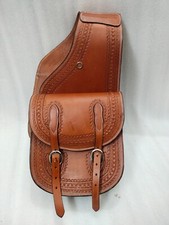 Genuine Leather Western Horse Tooling Saddle Bag Free Shipping