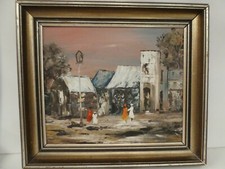 PAINTING OIL ON BOARD "EARLY STROLL"  SIGNED M.HERZOG  - ST.KILDA