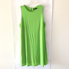 Ralph Lauren Women Green Dress Plus Size 16 Sleeveless Stretch
