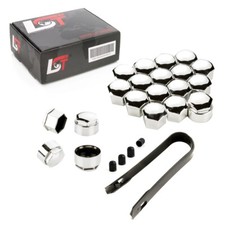 20x Radschraubenkappen Anti-Diebstahl Set 17 mm Chromfarben Silber für SUZUKI