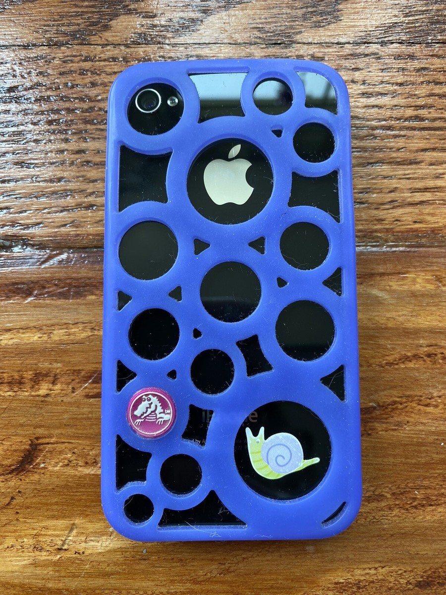 iPhone 4 Silicone CROCS purple Phone Case Washable Plastic (case