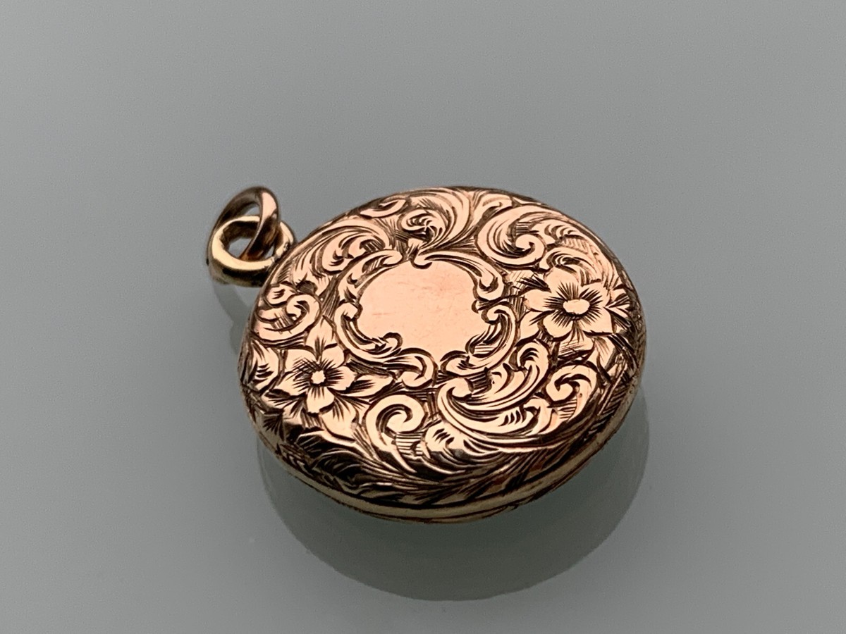 Antique Gold MinIature Hair Locket UK