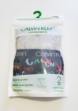 Calvin Klein Big Boys Boxer Brief Underwear 2 Pk Multi Sz XL 12/14 - New