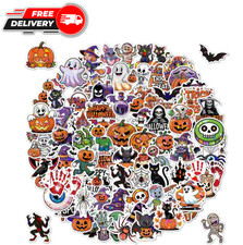 100pcs Halloween Holiday Stickers Vinyl Decals Kid Teen Trick Treat Party Gift