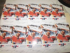 10 YVAN COURNOYER SIGNED AUTOGRAPHED MONTREAL CANADIENS MOLSON EXPORT POSTCARDS