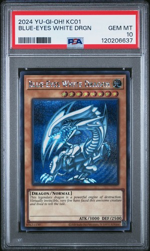 Blue Eyes White Dragon KC01 25th Anniversary Kaiba Secret Rare Yugioh PSA 10 *37