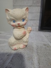 Vtg Midcentury Kitsch Baby Toy Rubber Kitten ...