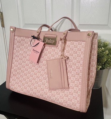 Juicy Couture Miss Juicy Tote Pink Diamond Tote Bag Purse Y2K