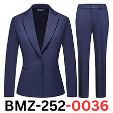 TRONSTORE Women Business Suits for Work Professional 2 Piece Slim Fit Outfit, XL