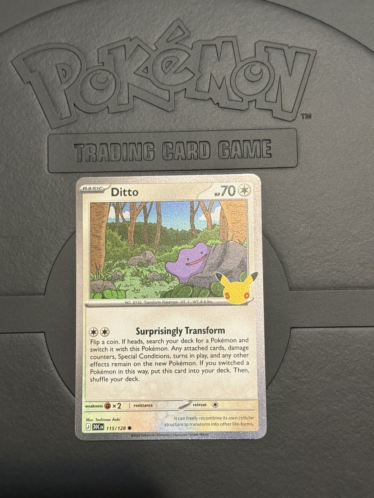 2026 Pokemon Ditto 115/128 30th Anniversary Celebrations Nm