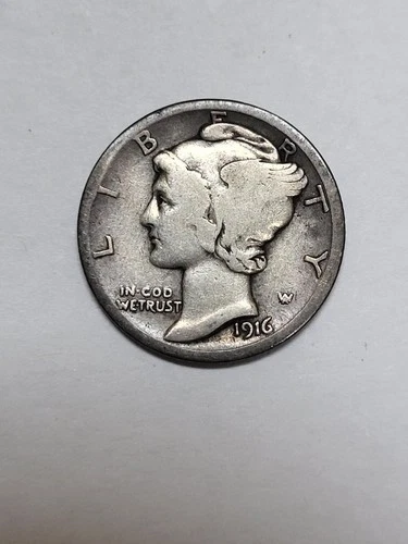 1916 S  Mercury Dime