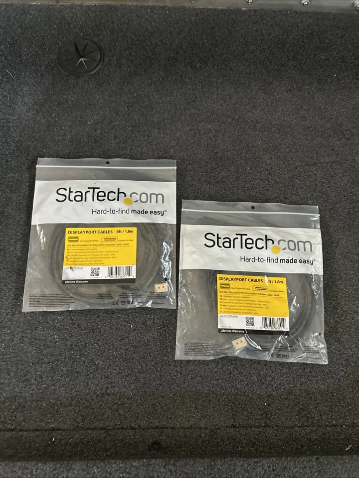 Lot of 2 StarTech.com 6ft Mini DisplayPort to DisplayPort Adaptor Cable-M/M - Image 3 of 4