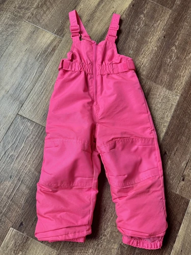 Cat & Jack Infant 18 Months Baby Girl Pink Snow Pants Bibs Overalls