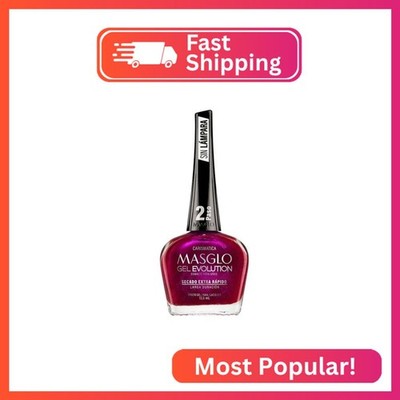 MASGLO GEL EVOLUTION Nail Polish Gel Effect, No UV/Led Lamp Required, Duration u