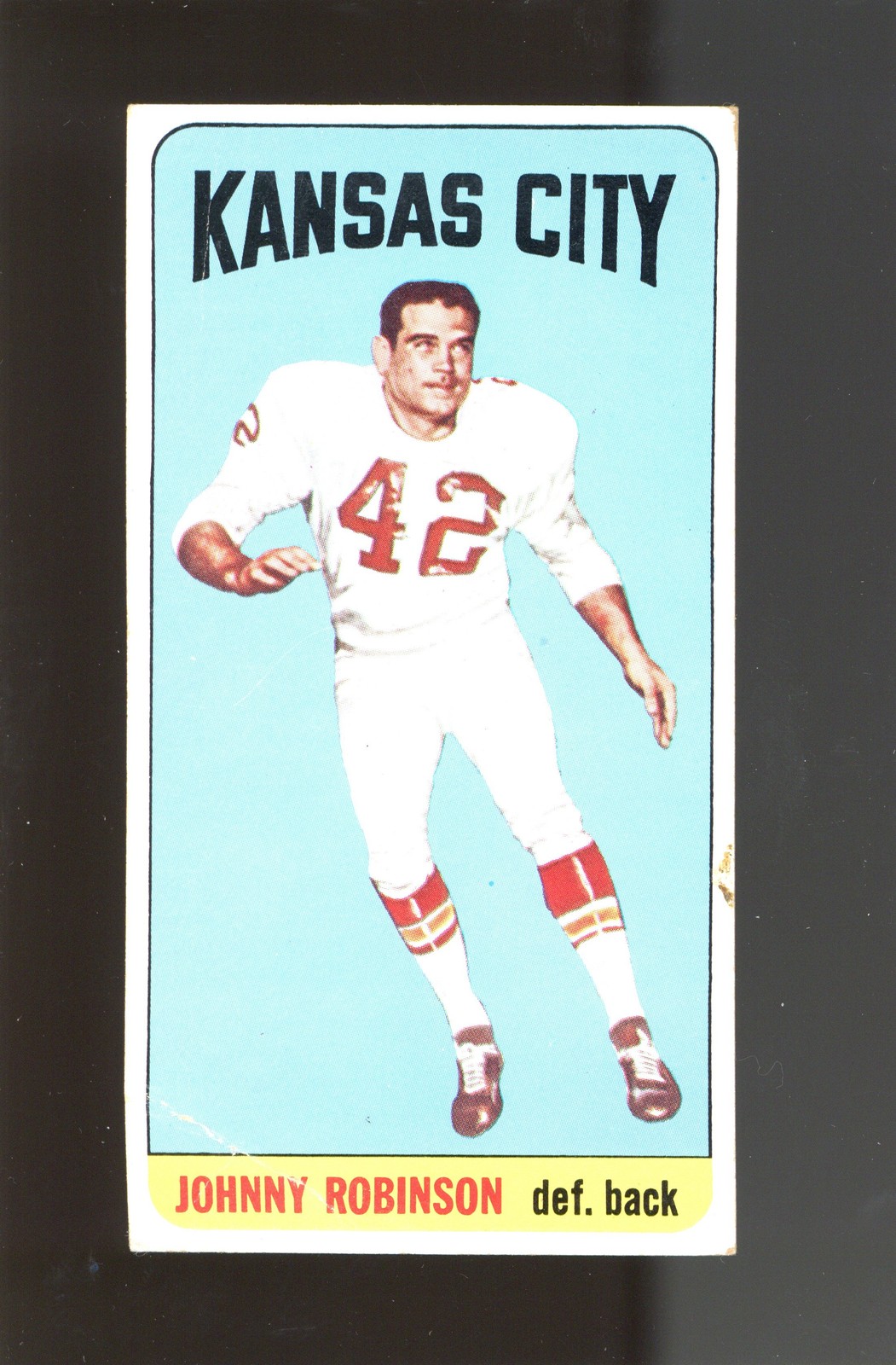 Johnny Robinson #109 Football Cards 1965 Topps trading card — raw and PSA graded price guide