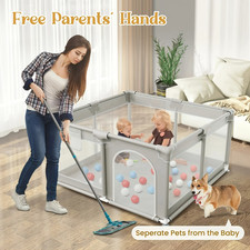 71x71 Baby Playpen Large Safe Toddler Play Yard Mesh Indoor Outdoor Activity Cen