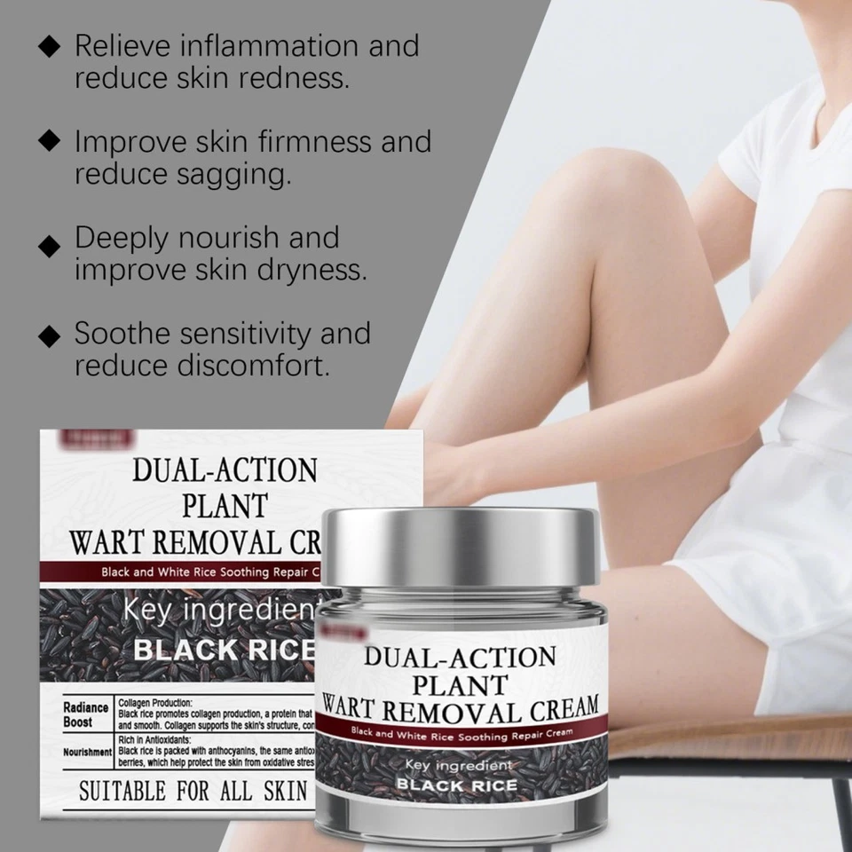 Dual-Action Black Rice Wart Remover Cream Skin Spot Repair Wart Treatment Tag - image 4 of 4
