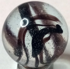 Vintage Vitro Horseshoe Caged Cat s Eye Shooter Marble .87 NEAR MINT 825.131