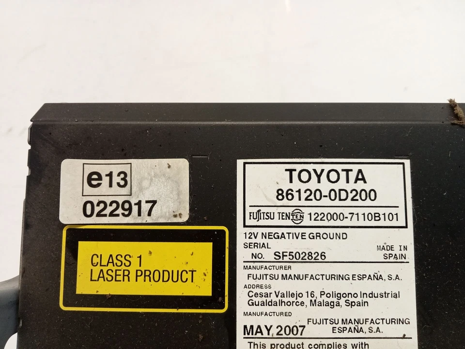 861200D200 AUDIOSYSTEM / RADIO-CD / 2411399 FÜR TOYOTA YARIS KSP9/SCP9/NLP9 BA - Bild 4 von 4