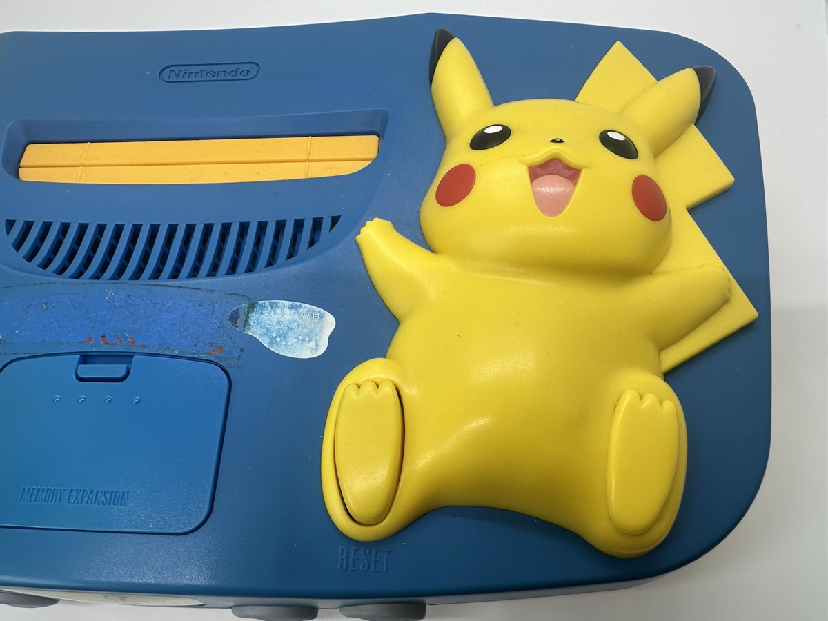 64ポケモンバージョン Nintendo 64 Pokemon Edition Video Game Console - Blue/Yellow for