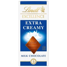 Lindt EXCELLENCE Extra Creamy Milk Chocolate Candy Bar, Milk Chocolate, 3.5 oz.