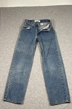 Levis 550 Jeans Boys 18 W27 L28 Blue Relaxed Fit Tapered Denim Zip Fly