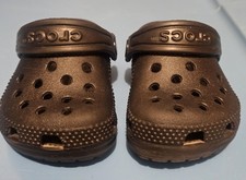 Crocs Baby Toddler Clog Sandal Black Rubber Slip On Low Top EU Size 2-3