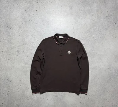 Moncler Maglia Polo Manica Lunga Long Sleeve Vintage Size S | eBay