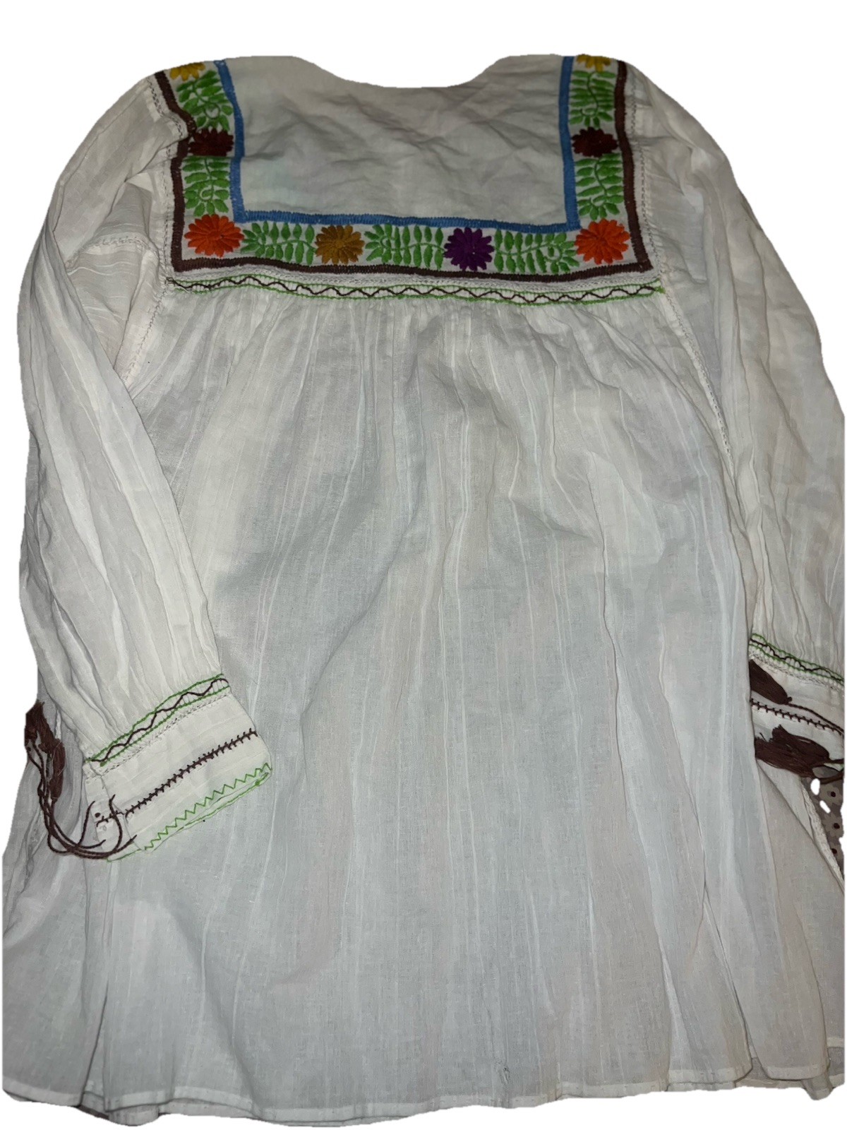 1960s Vintage Hippie Folk Ukranian Blouse - image 3