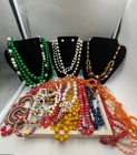 Over 2lbs Bright Vintage & Modern Plastic Wearable Fashion Costume Jewelry Lot