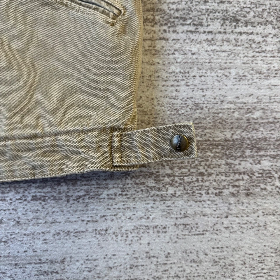 Chaqueta de Trabajo Carhartt Vintage Tostado/Beige J97 Detroit Forrada de Vellón Hombres | Talla Mediana Foto 4 de 4