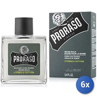 6x Bundle Proraso Bartpflege Balsam Vetyver 100 Ml