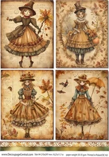 Scarecrows | A4 Rice Paper | Paper for Decoupage | Decoupage Central