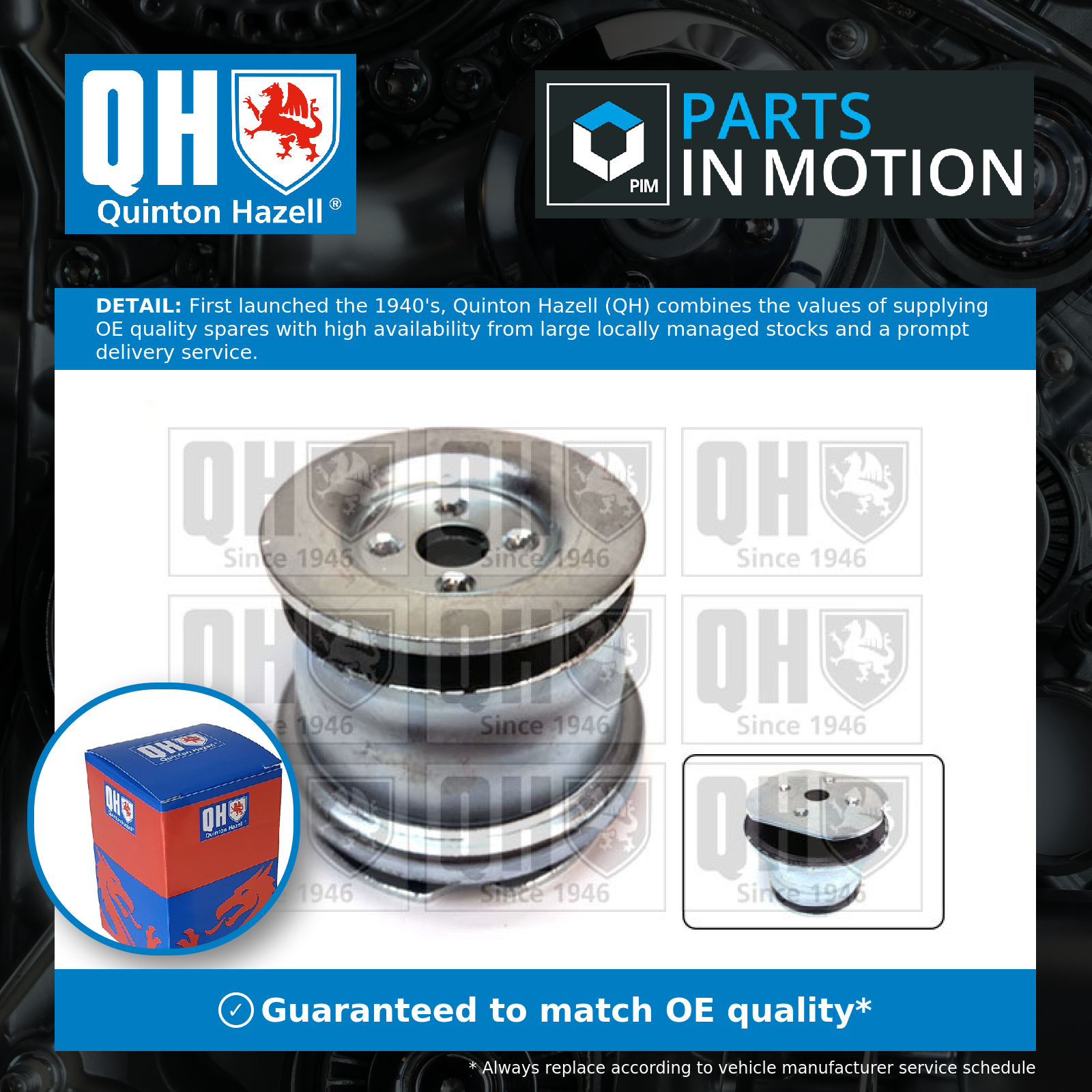 Wishbone / Control / Trailing Arm Bush EMS4092 Quinton Hazell Mounting 51745635