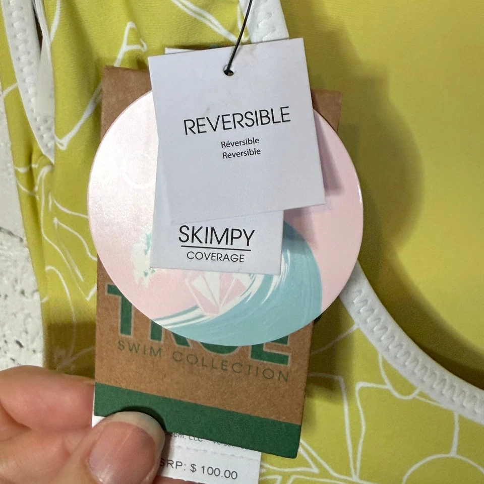 Volcom CITRON Juniors Tropicoco Reversible 1pcs Swimsuit coverup set XS - Image 4 of 4