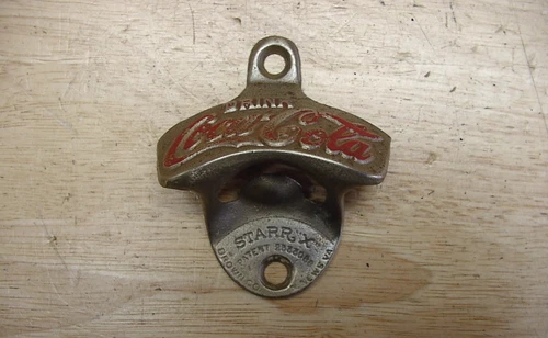 Vntg Coca-Cola Wall Mount Bottle Opener,Starr X, Brown & Co.Madfe USA,,VGC