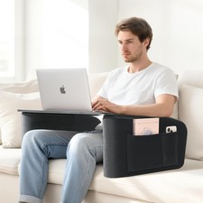 Lap Desk for Adults with Arm Rests,Ergonomic Laptop Pillow Stand for Bed,Couc...