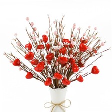 Valentines Day Decor 6 Pack Red Heart Shaped Picks For Valentines Day Decoration