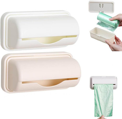 Pack of 2 Wall Mounted Bin Bag Container,  Bag Dispenser, Bin Bag Dispenser Roll