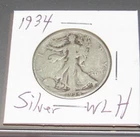 Silver 1934 p Philadelphia Mint Silver Walking Liberty Half Dollar 1/2 WLH