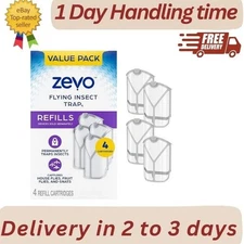 Zevo Flying Insect Trap Refills – 4 Cartridges (Brand New, unboxed)