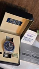 Vintage Seiko Quartz Chronograph Alarm 7T32 Pepsi Bezel Day Date w/ Box...