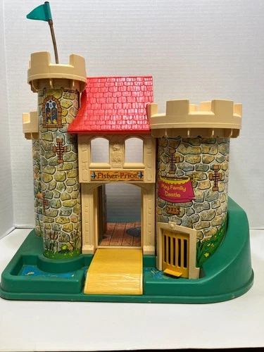 Vintage 1974 Fisher Price Little People Play Family Castle - **CASTLE ONLY** !!!