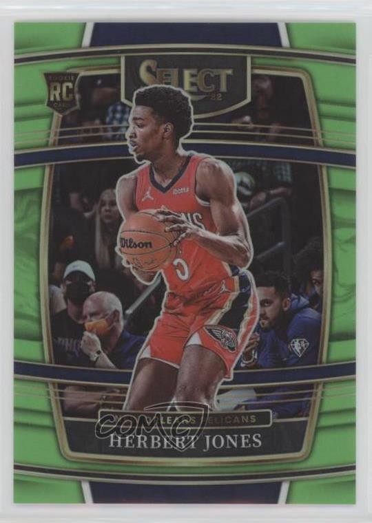 2021-22 Panini Select Concourse Neon Green Prizm /75 Herbert Jones #45 Rookie RC