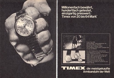 3w9704/ Reklame / Werbung aus 1967   TIMEX Armbanduhren