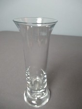 Weighted Base Bud Vase - Clear Glass Bubble in Base - 6'' tall - j5 sb