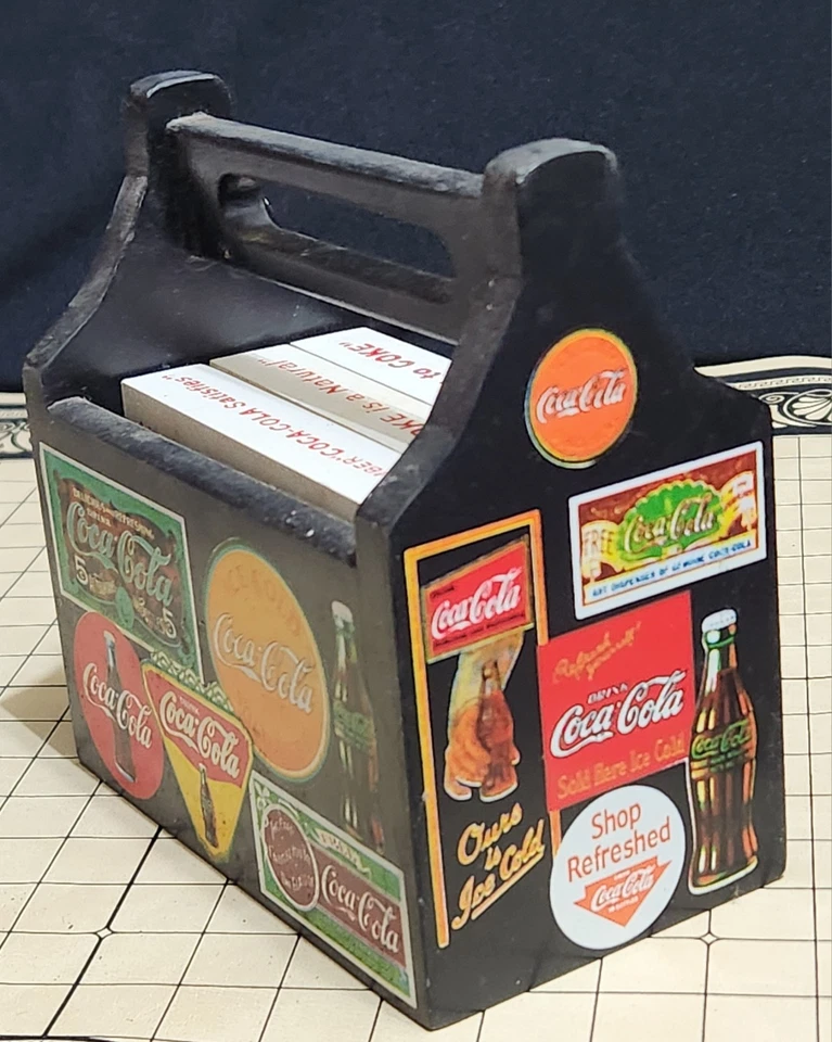 Coca-Cola Coke Manual Block Calendar Vintage Alternating Wood Blocks  - Image 3 of 4